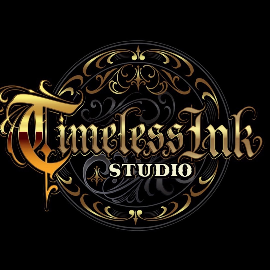 Timeless Ink Studio ornate gold logo
